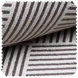 novely® Stoff exquisit MODENA - Stilvoller Möbelstoff in Leinen-Look, Schwer Entzündbar, Robust, Meterware, 1lfm braun|weiß