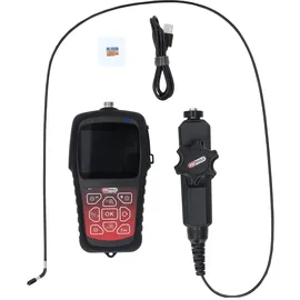 KS Tools Endoskop HD-Videoskop-Satz Ø 3,9 mm 180° und 0° mit Frontkamera-Sonde, flexible PVC Hülle, 3-tlg
