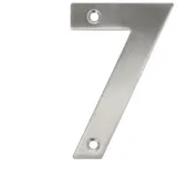 MS Beschläge - Edelstahl Hausnummern 0-9 Buchstaben A-i matt gebürstet Hauswandziffern Türnummer 7)