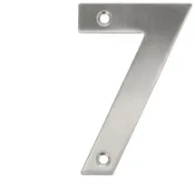 MS Beschläge - Edelstahl Hausnummern 0-9 Buchstaben A-i matt gebürstet Hauswandziffern Türnummer 7)