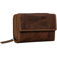 STILORD 'Thea' Damen Geldbeutel Leder RFID Geldbörse Groß Vintage Portemonnaie für Frauen NFC Schutz Ledergeldbörse mit Reißverschluss in Geschenkbox Echtleder, Farbe:luino - braun