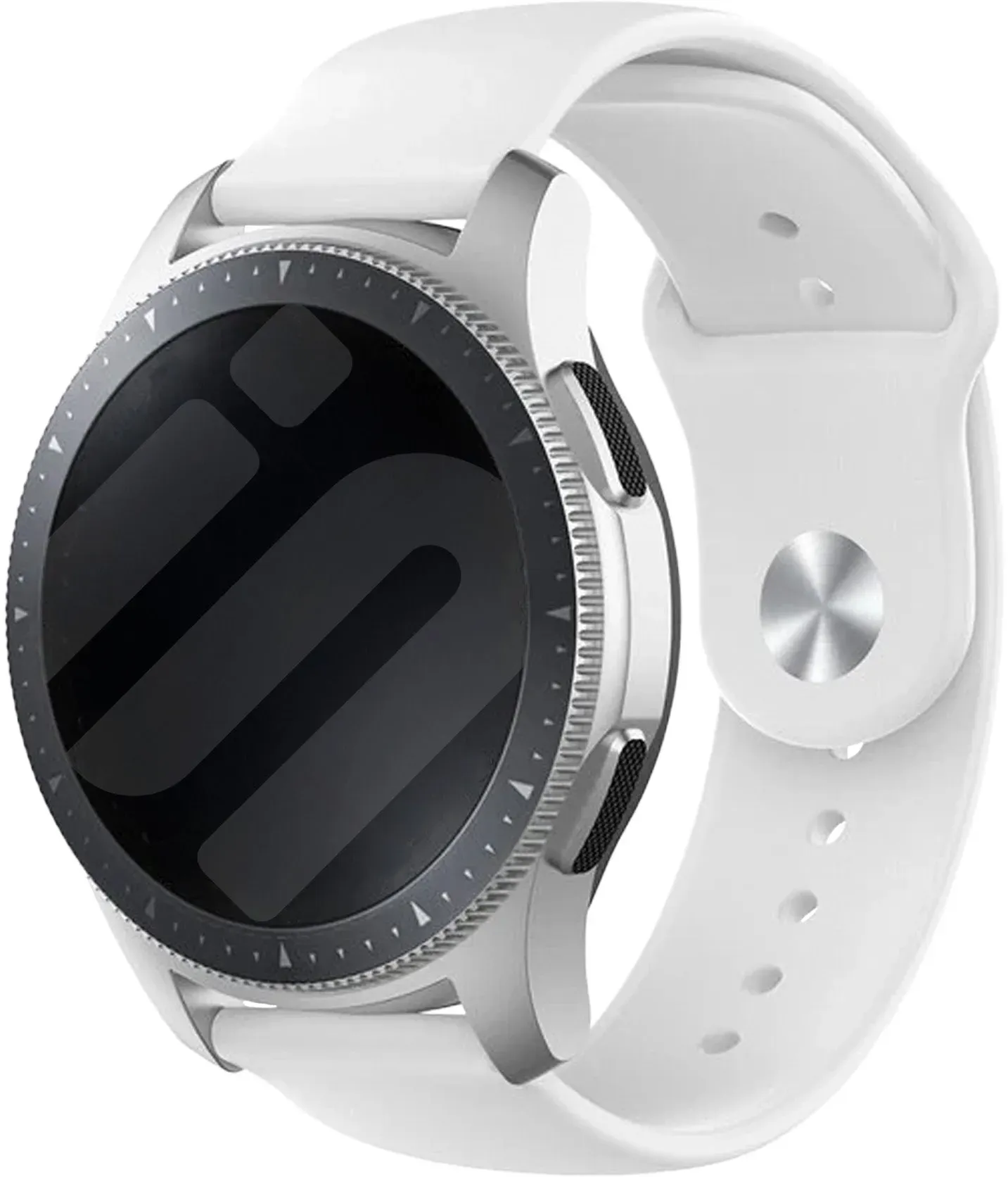 Strap-it Coros Pace 3 Armband Silikon 'Sport' für Coros Pace 3 - Weiß - Druckknopf Verschluss
