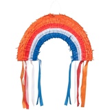 Boland 61857 - Pinata Regenbogen, 28 x 45 x 7 cm, aus Karton, Schlag-Pinata, Geburtstag, Mottoparty, Dekoration, EM, WM, Fanartikel