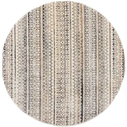 Teppich FLAIR RUGS "Camino Abstraktes", beige (natur), H:8mm Ø:140cm, Kunstfaser, Teppiche, Abstraktes Teppich