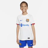 Nike FC Barcelona 2023/24 Stadium Away Nike Dri-FIT Fußballtrikot für ältere Kinder - Weiß, L