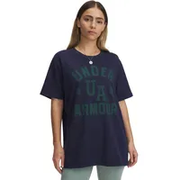 Under Armour Heavyweight Oversized Collegiate Kurzarm-t-shirt - Midnight Navy