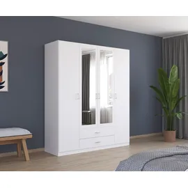 Rauch Kleiderschrank RAUCH "Schrank Garderobe Wäscheschrank GAMMA in 3 Breiten", weiß (alpinweiß), B:181cm H:210cm T:54cm, Holzwerkstoff, Schränke, Kleiderschrank, viel Stauraum mit 6 Schubladen, mit Spiegel TOPSELLER MADE IN GERMANY, Topseller