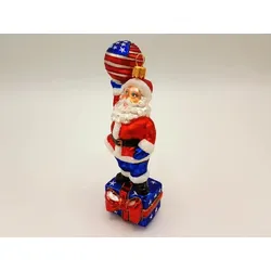 HANCO Weihnachtsmann Weihnachtsmann auf Paket - 1 STÜCK - EINZELARTIKEL (WUNSCHMENGE WÄHLEN)