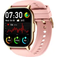 Smartwatch für Herren und Damen, 2,1 Zoll HD Smartwatch mit Bluetooth-Anruf, 110+ Sportarten, Herzfrequenz, Schrittzähler, wasserdicht, IP68 - Rosa