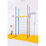 JEFlex Klettergerüst ClimbMaxx M3 blau-lila-gelb - Blau/Gelb