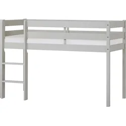 Spielbett HOPPEKIDS "ECO COMFORT, Hochbett, in 2 Einzelbetten teilbar", grau, B:81cm H:114cm L:166cm, Betten, Höhe 72cm, Farbe & Größe & Matratze
