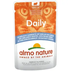 Almo Nature Daily Menu 70g Beutel Katzennassfutter 30 x 70 Gramm Kabeljau & Garnelen
