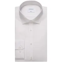 seidensticker Businesshemd, Slim-Fit, für Herren Business Hemd Slim Fit Bügelfrei Kent Langarm Shirt, Weiß 42