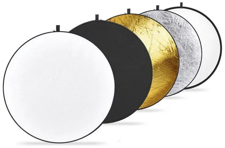 Caruba Faltreflektor 5-in-1 56cm (Gold, Silber, Schwarz, Weiß, Durchsichtig)
