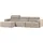 Woood Ecksofa Novi Melange-Stoff 3-Sitzer Beige