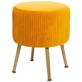 Atmosphera Hocker Solaro Samt Gelb