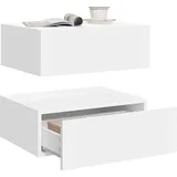 Woltu Nachtschrank 2er Set 40 x 14 x 30 cm Weiß