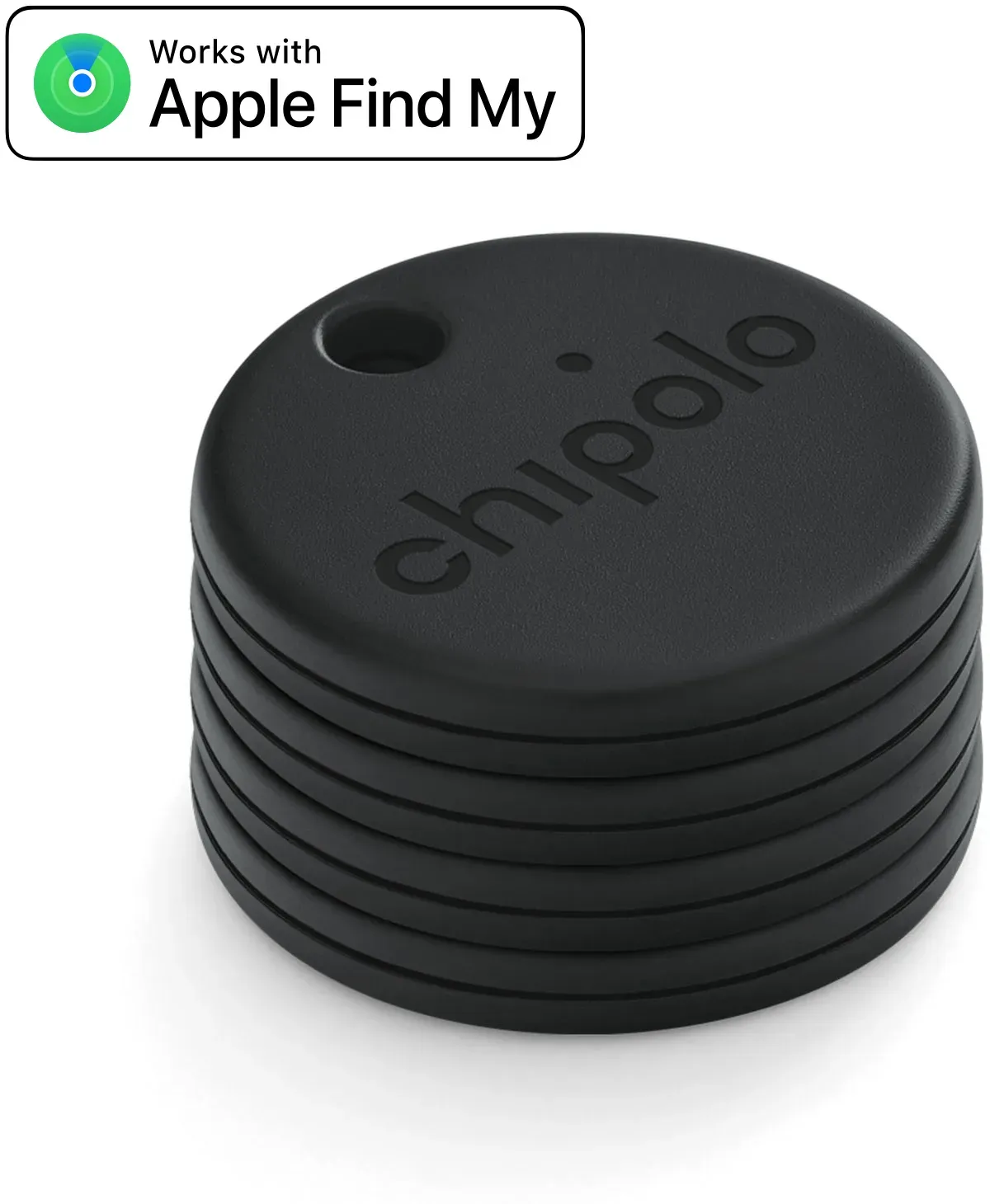 Chipolo ONE Spot 4er Packung- Gegenstandsfinder, -Apple "Wo ist" Almost black