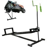 Baumarktplus Rasentraktorheber 115 x 50 cm 400 kg Handkurbel + Adapter 24mm stufenlos verstellbar, Stahl schwarz