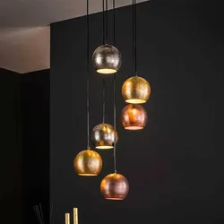Metall Hängelampe in Kupferfarben - Gold - Nickel modernes Design