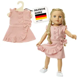 Heless Puppen-Wickelrock mit Rüschen-Top Rosa (1423)