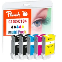 Peach Spar Pack Tintenpatronen Kompatibel Standardertrag Schwarz, Cyan, Magenta, Gelb