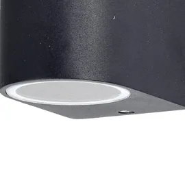 ETC Shop Wandstrahler Set RGB LED schwarz 7x8x9,4 cm