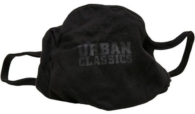 URBAN CLASSICS Mund-Nasen-Maske Unisex Urban Classics Cotton Face Mask 2-Pack schwarz 