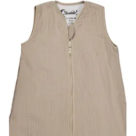 Sterntaler Schlafsack 110 cm Bauernhof - Kinder und Baby Schlafsack unwattiert aus Musselin mit 2-Wege-Reißverschluss und seitlicher Kabelöffnung, mit Feinfrottee Futter, TOG 1,0 - beige