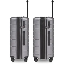 bergpfeil Travel 4-Rollen M 66 cm / 72 l arctic silver metallic