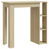 vidaXL Bartisch mit Regal 102x50x103,5 cm Holzwerkstoff