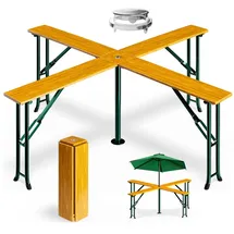 DEUBA Bartisch 241 x 241 x 104 cm Braun