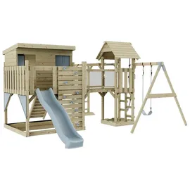 OUTDOORTOYS Spielturm Inga Holz Eisblau