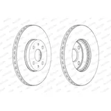 Ferodo ddf1780 C Bremsscheibe Rotoren