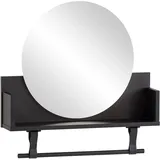 WELLTIME Wandregal 59 x 13,5 x 59 cm Schwarz