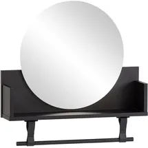 WELLTIME Wandregal 59 x 13,5 x 59 cm Schwarz