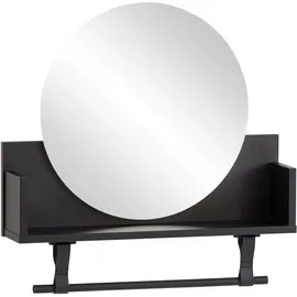 WELLTIME Wandregal 59 x 13,5 x 59 cm Schwarz
