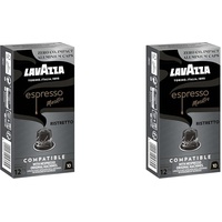 Lavazza dark-roast Espresso Ristretto, intensiv und vollmundig, 10 Kapseln, Nespresso kompatibel (Packung mit 2)
