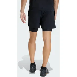 adidas D4T Workout 2in1 Shorts schwarz