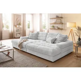 KAWOLA Big Sofa LANA Stoff Hellgrau,