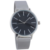 Miraval Magnum Herrenarmbanduhr mit Edelstahlband & Wechselarmband aus Leder Businessuhr - 2-LD5039-2 Ostergeschenk - Silber