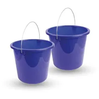 ProHome Eimer Inkl. Metallbügel Dunkelblau 5 Liter, 2er Pack