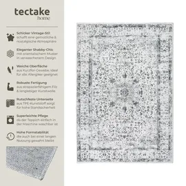 Tectake Aliya Kurzflorteppich 120 x 170 cm Grau