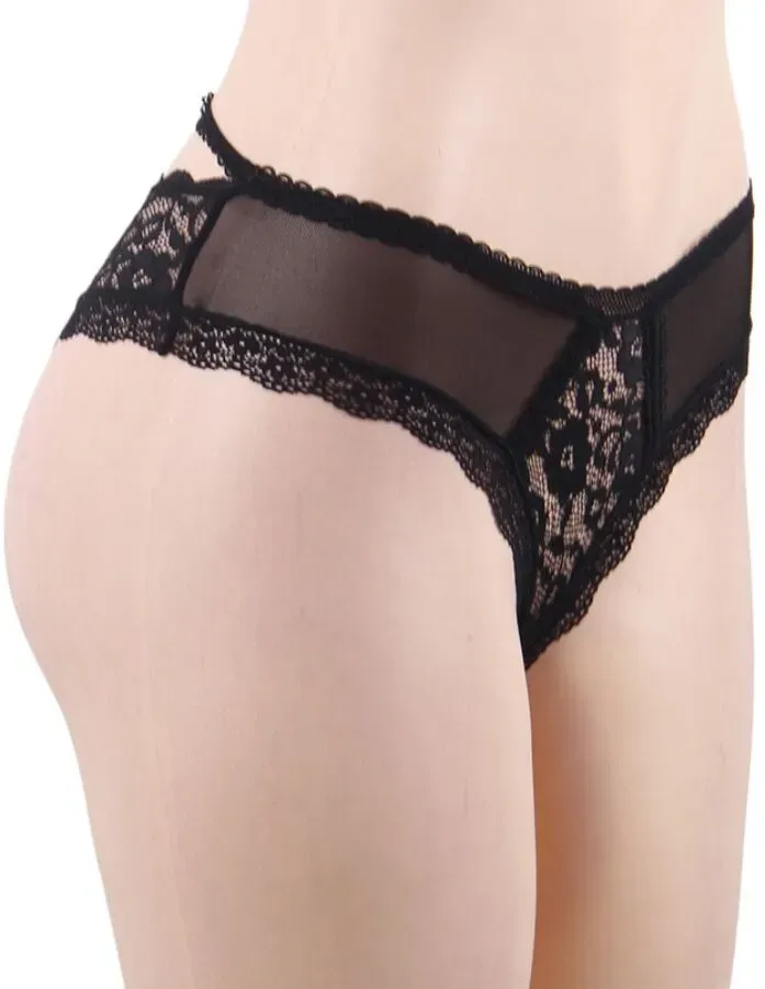 QUEEN LINGERIE  Höschen aus Blumenspitze - L/XL