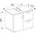 VCM Waschbeckenunterschrank Flandu 61 x 51 x 32 cm Weiß/Honigeiche