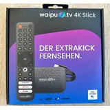 waipu.tv 4K Stick + Fernbedienung Streaming Stick, Schwarz