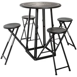 Atmosphera Gartentisch Ø 77,5 x 5 cm Schwarz/Weiß