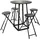 Atmosphera Gartentisch Ø 77,5 x 5 cm Schwarz/Weiß