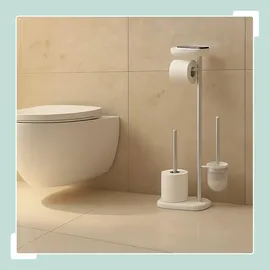 Relaxdays WC-Garnitur Weiß