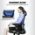 Vevor Bürostuhl Ergonomisch, Schreibtischstuhl mit Verstellbarer Kopfstütze 80 mm, mit Armlehnen Lendenwirbelstütze, Drehstuhl Wippfunktion, Chefsessel aus Mesh, Rückenschonend, Bürostuhl 130 kg